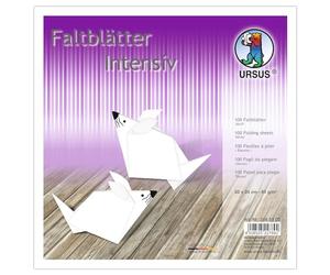 Ursus 3145100 Plegable Hojas Uni, 65 g/m², Aprox. 20 x 20 cm, 100 Hojas, Color Blanco