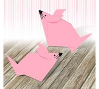 Ursus 3145126 Plegable Hojas Uni, 65 g/m², Aprox. 20 x 20 cm, 100 Hojas, Color Rosa