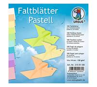 URSUS 3156199 plegable hojas colores pastel, 14 x 14 cm, 100 hojas Surtido en 10 colores