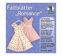 URSUS 3255199 - plegable hojas Romance aprox. 20 x 20 cm, 80 g/m2, 120 hojas surtidos en 10 Designs