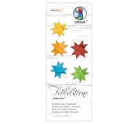 Ursus 3495 00 99 - Estrellas Froebel "Intensivo", 130 g/m² de papel de dibujo de arcilla, 100 tiras plegables, tamaño 1 x 50 cm, Ø 4,3 cm, 5 colores, papel de manualidades para plegar