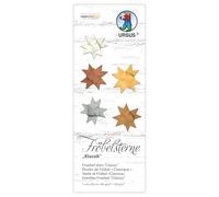 Ursus 3496 00 99 - Estrellas Froebel "Clásico", 130 g/m² de papel de dibujo de arcilla, 100 tiras plegables, tamaño 1 x 50 cm, Ø 4,3 cm, 5 colores, con instrucciones, DIY papel craft para plegar