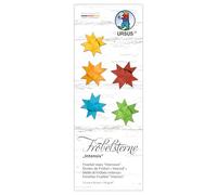 URSUS 3510 00 99-Fröbel Stars Intensive, 130 g/m Dibujo de Arcilla, 80 Tiras Plegables, tamaño 1 x 50 cm, Ø 4,3 cm, 5 Colores, Papel de Manualidades para Plegar, Multicolor, One Size