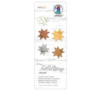 Ursus 3511 00 99 - Fröbel stars "Classic", 130 g/m² de papel de dibujo de arcilla, 80 tiras plegables, tamaño 1 x 50 cm, Ø 4,3 cm, 5 colores, papel de manualidades para plegar