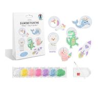 URSUS 43490003 - Pegatina Pintura Diamante Camino a Las Estrellas, Pegatinas con Diferentes diseños, Set de Manualidades con 2 Hojas de Pegatinas y Herramientas a Juego, Aprox. 5-9 cm