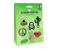 Ursus 43500003 Diversión para hacer pegatinas con diamantes brillantes, 2 hojas de 15 x 10 cm, diferentes diseños, diamantes, púas, cera y cuenco, multicolor