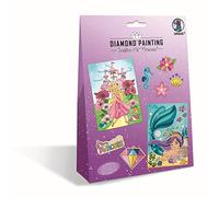 Ursus 43510002 - Juego creativo de pintura de diamante Princess, kit de manualidades para niños para crear imágenes, colgantes y pegatinas con diamantes