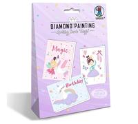 URSUS 43540001F - Diamond Painting Tarjetas de felicitación Magia, Kit de Manualidades con Herramientas a Juego, para Que los niños diseñen Tarjetas de felicitación, Mezcla FSC, 3 Piezas, DIN B6
