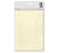 Ursus 55760005 - Set de tarjetas de felicitación Celebration Heart Vines, 5 tarjetas con sobres, color crema, aprox. 12,5 x 18 cm, para diseño de tarjeta individual