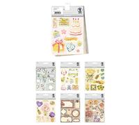 URSUS 56330003 - Set de Pegatinas 3D Cumpleaños, Set de 7 Hojas de Pegatinas, Autoadhesivas, fáciles de Quitar, aptas para Hacer Tarjetas
