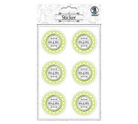 Ursus 59530002F - Adhesivos para Boda, 24 Pegatinas con Texto Mrs & Mrs, autoadhesivos y con Acabado de láminas, diámetro de Cada una Aprox. 4,8 cm, Multicolor