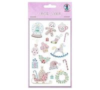 URSUS 7510 00 05 Cristal Navidad, 16 Pegatinas de Gotas Brillantes de Alta Calidad, Aprox. 8,5-52 mm, para Scrapbooking, diseño y decoración de Tarjetas, Multicolor, One Size