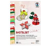 Ursus 7940099 - Juego de Manualidades navideñas (26 Hojas, 23 x 33 cm, Varios Materiales, Colores y diseños)