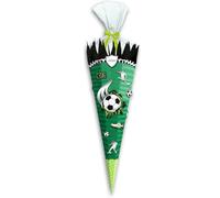 Ursus 987 00 20-Kit de Manualidades fútbol Easy Line, Verde, 6 Caras, cartón Ondulado 3D precortado, 68 cm, diámetro Aprox. 20 cm, para Hacer un Cono de azúcar, Multicolor (Ludwig Bähr