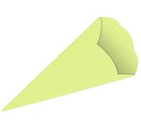 Ursus- Cucurucho Escolar 3D con Forma Hexagonal, Altura 68 cm. Diámetro: Aprox. 20 cm, 5 Unidades de Color Verde Manzana (Buntpapierfabrik Ludwig Bähr GmbH & Co. KG 9840050)