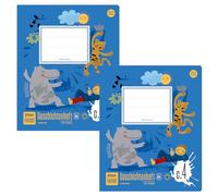 Ursus Formati C.4 Quart Creative Notebook 20 hojas en blanco + papel 100% reciclado rayado, paquete de 2 unidades de rayas combinadas para aprendizaje creativo