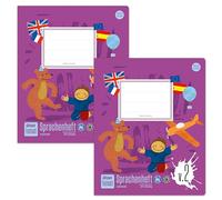 Ursus Formati Cuaderno de idiomas V.2 Quart 20 hojas a rayas con combinación de imagen y vocabulario, 2 unidades, 100% papel reciclado