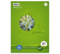 URSUS Green 608570010 Collegeblock, Cuaderno Rayas, Bloc de Notas - A4, 80 hojas, 70 gm2, 9 mm, líneas
