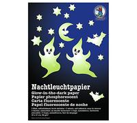 Ursus- Halloween Papel de luz Nocturna (90 g/m², 2 Hojas, 22 x 31 cm), Color Amarillo, L (Buntpapierfabrik Ludwig Bähr GmbH & Co. KG 15000000)