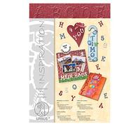 Ursus- Nein Letras y números Starlight, 3 Hojas Aprox. 23x33cm Dark Red, Color Rojo Oscuro (Buntpapierfabrik Ludwig Bähr GmbH & Co. KG 62500025)