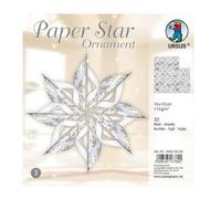 Ursus Papel para Manualidades, Estrella de Navidad, Color Ornament 3 Silver (Ludwig Bähr 34525500)