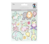 Ursus Pegatinas 3D de bebé Multicapa de Materiales de Alta Calidad, Autoadhesivas, para Decorar Tarjetas, álbumes de Recortes y Otras Manualidades, carbón, talla única