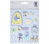 Ursus Pegatinas 3D de bebé Multicapa de Materiales de Alta Calidad, Autoadhesivas, para Decorar Tarjetas, álbumes de Recortes y Otras Manualidades, carbón, talla única