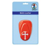 Ursus-Perforadora con diseño de Cruz 1, pequeña, Aprox. 16mm Red, Color (Buntpapierfabrik Ludwig Bähr GmbH & Co. KG 19470054)