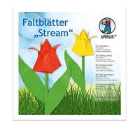 Ursus Plegable Hojas Stream, 15 x 15 cm, 50 Hojas Surtidos en 10 Colores