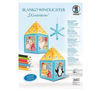 Ursus- Portavelas de Animales de Invierno, Color Blanco, 10,5 x 18,5 cm (Buntpapierfabrik Ludwig Bähr GmbH & Co. KG 1430002)