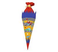 Ursus Schultüten-Bastelset Rennwagen, 6-eckig, 68 cm