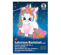 Ursus- Unicorn Juego de farolillos de Unicornio, Aprox. 21,8 x 21 x 10,3 cm, Color Papel Transparente, ca. 21,8 cm (Buntpapierfabrik Ludwig Bähr GmbH & Co. KG 18700044)