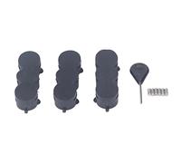 URSXODAWQ 3Pcs Surfboard Fin Box Tail Rudder Box Replacement, Surf Board Fin Plug for Longboard, Round Cup Fins Box with Wrench and Screws, PVC Material Lightweight Fin Box for Stand Up Padd