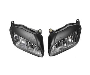 URSXODAWQ Conjunto de faro para motocicleta CBR 600RR 2007-2010, carcasa de faro izquierdo y derecho con lente transparente, cubierta de faro de ABS duradera para una mejor