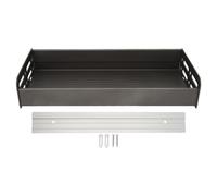 URSXODAWQ Floating Shelves Space Aluminum Wall Mounted Decorative Storage Shelf, Metal Floating Shelf with Strong Load Capacity, Rust Resistant Kitchen Bathroom Shelf with Screws for Living (Gris)