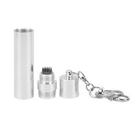 URSXODAWQ Portable Chalk Billiard Cue Tip Pricker, Cue Repair Tool for Pool Snooker, Stainless Steel Tip Shaper with Keychain, Compact Cue Tip Storage Accessory for Players On The Go (Silver)