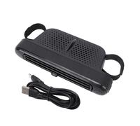 URSXODAWQ Ventilador de coche sin aspas para el asiento trasero, ventilador refrigerante con alimentación por USB y 3 velocidades, ventilador ajustable para el reposacabezas del asiento (Negra)