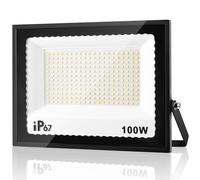 URTBST Focos LED Exterior 100W,Proyector Exterior 240 Leds,10000LM,7000K Blanco Frío,IP67 Impermeable Foco Proyector Super Brillante para Gardín,Patio,Garaje,Terraza