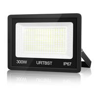 URTBST Focos LED Exterior 300W,30000LM Foco LED Exterior IP67 Impermeable Proyector LED Exterior,7000K Super Brillante Blanco Frío Foco Proyector LED,Foco LED para Garaje,Gardín,Fábrica,Patio