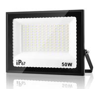 URTBST Focos LED Exterior 50W,Proyector Exterior 120 Leds,5000LM,7000K Blanco Frío,IP67 Impermeable Foco Proyector Super Brillante para Gardín,Patio,Garaje,Terraza