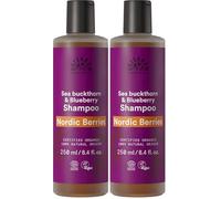 Urtekram Champú de Bayas Nórdicas BIO, vitaminas y antioxidantes, 250 ml (Paquete de 2)