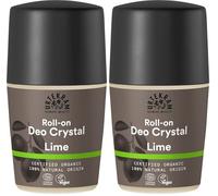 Urtekram Desodorante Natural Lima - 50 ml - Con Sales Minerales y Aceites Cítricos Bio - Aroma Fresco - Sin Alcohol ni Aluminio - Certificado COSMOS Organic - Vegano (Paquete de 2)