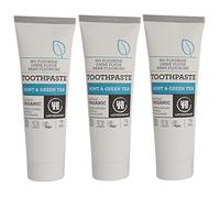 Urtekram Pasta de dientes orgánica de menta y té verde, 75 ml (paquete de 3)