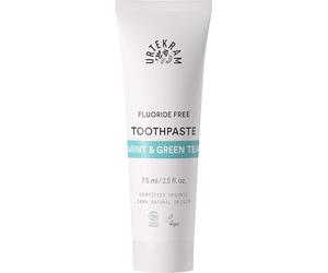 Urtekram Pasta dentífrica sin flúor con menta y té verde - Pasta de dientes - Natural, Bio, Ecológica - 75ml