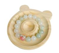 URTERYSER Bandeja de madera natural para abalorios, herramientas de medición de joyas, manualidades, regalo, pulsera, soporte de tienda, placa de exhibición para mesa de abalorios, Por Defecto, Madera