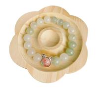 URTERYSER Placa de madera natural, bandeja de perlas, herramientas de medición de joyas, manualidades, regalo, pulsera, soporte, almacenamiento, placa de presentación para mesa, bandeja de perlas