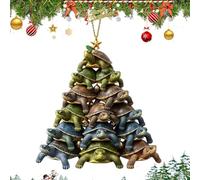 Urtlé Christmas Ornameñt - Decoración de Tortuga Marina Colgante de acrílico | de árbol de Vacaciones en Forma 2D | Ideal para Puertas, chimeneas, Paredes, decoración de jardín, planificadores