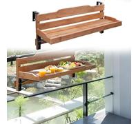 URUCHF Mesa Balcon Colgante Escritorio De Pared Plegable De 30 Cm De Altura, Mesa con Barandilla para Balcón Exterior, Escritorio Colgante Que Ahorra Espacio(L 60 CM/24 IN)