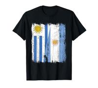 Uruguay Argentina Media Bandera Raíces Argentinas Uruguayas Camiseta