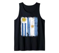 Uruguay Argentina Media Bandera Raíces Argentinas Uruguayas Camiseta sin Mangas
